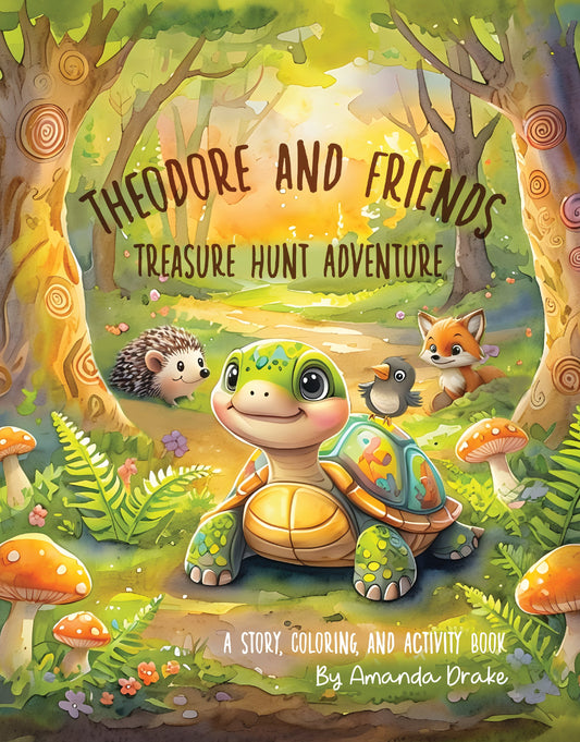 Second coloring book, Theodore and Friends Treasure Hunt Adventure is LIVE!