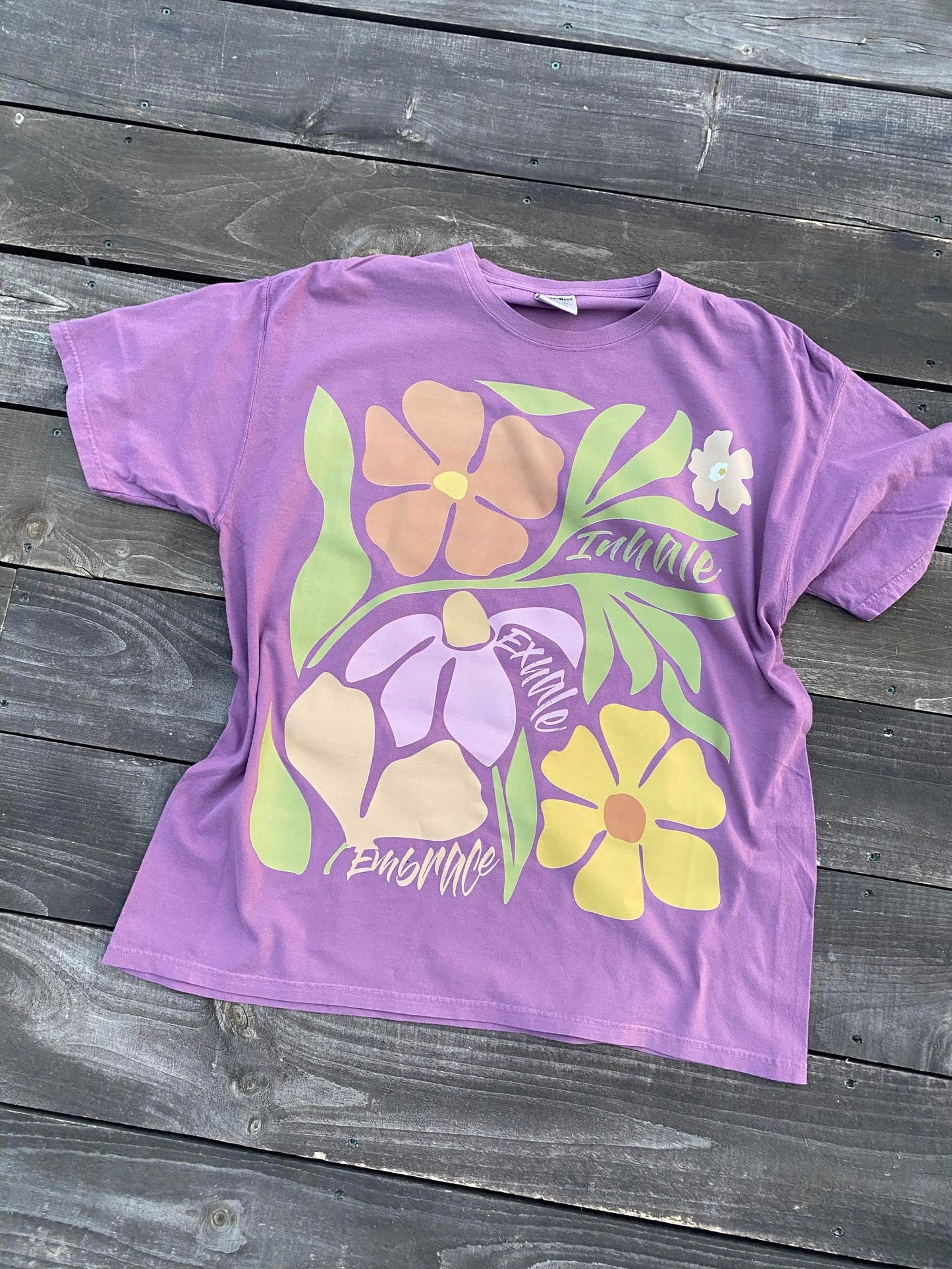 Inhale, Exhale, Embrace Flower Tee - Unisex & Youth