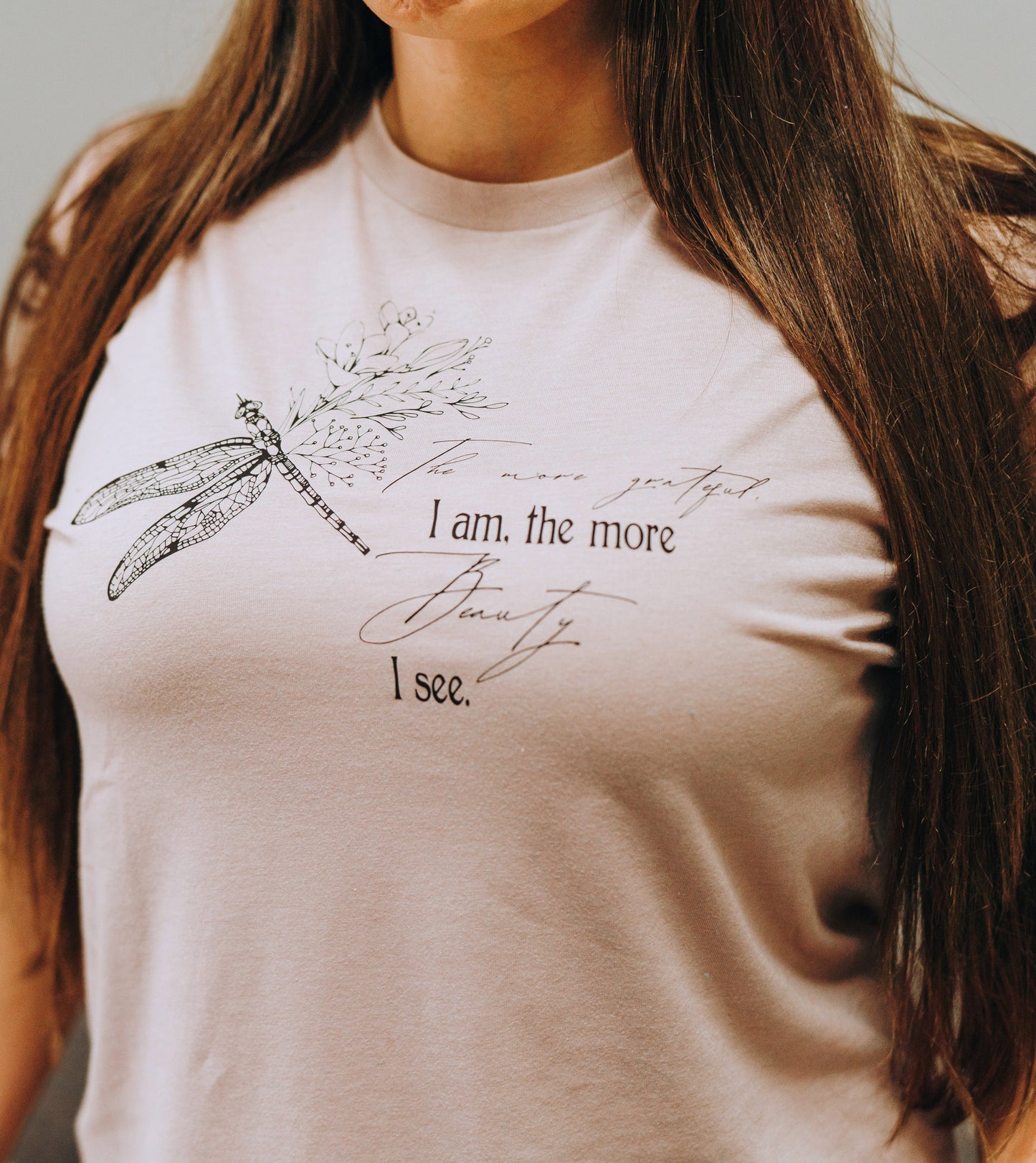 The More Grateful I am, The More Beauty I see - Dragonfly Tee - Unisex & Youth