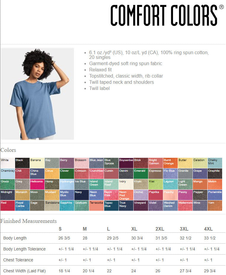 Oversized Wednesday Themed Tee - Comfort Colors Brand