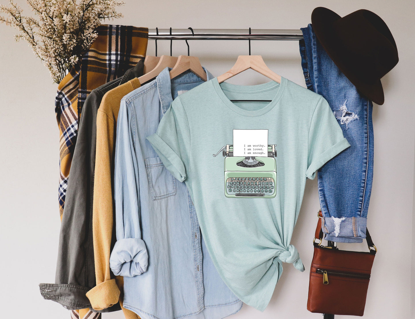 I am Worthy, I am Loved, I am Enough Graphic Tee - Adult Clothing