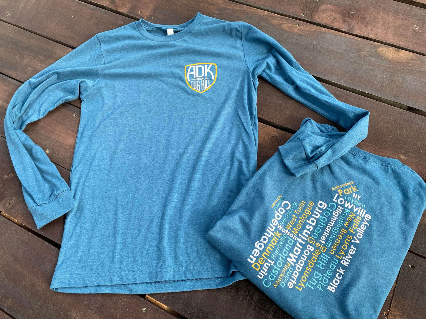 Lewis County NY - Chamber of Commerce - Town Names - Unisex Long Sleeve Tee