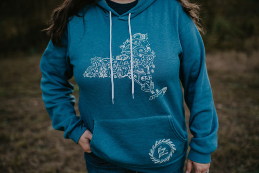 Camp Collection - Camp NY or Circle Design Hoodie - Rags and Rivers Branded