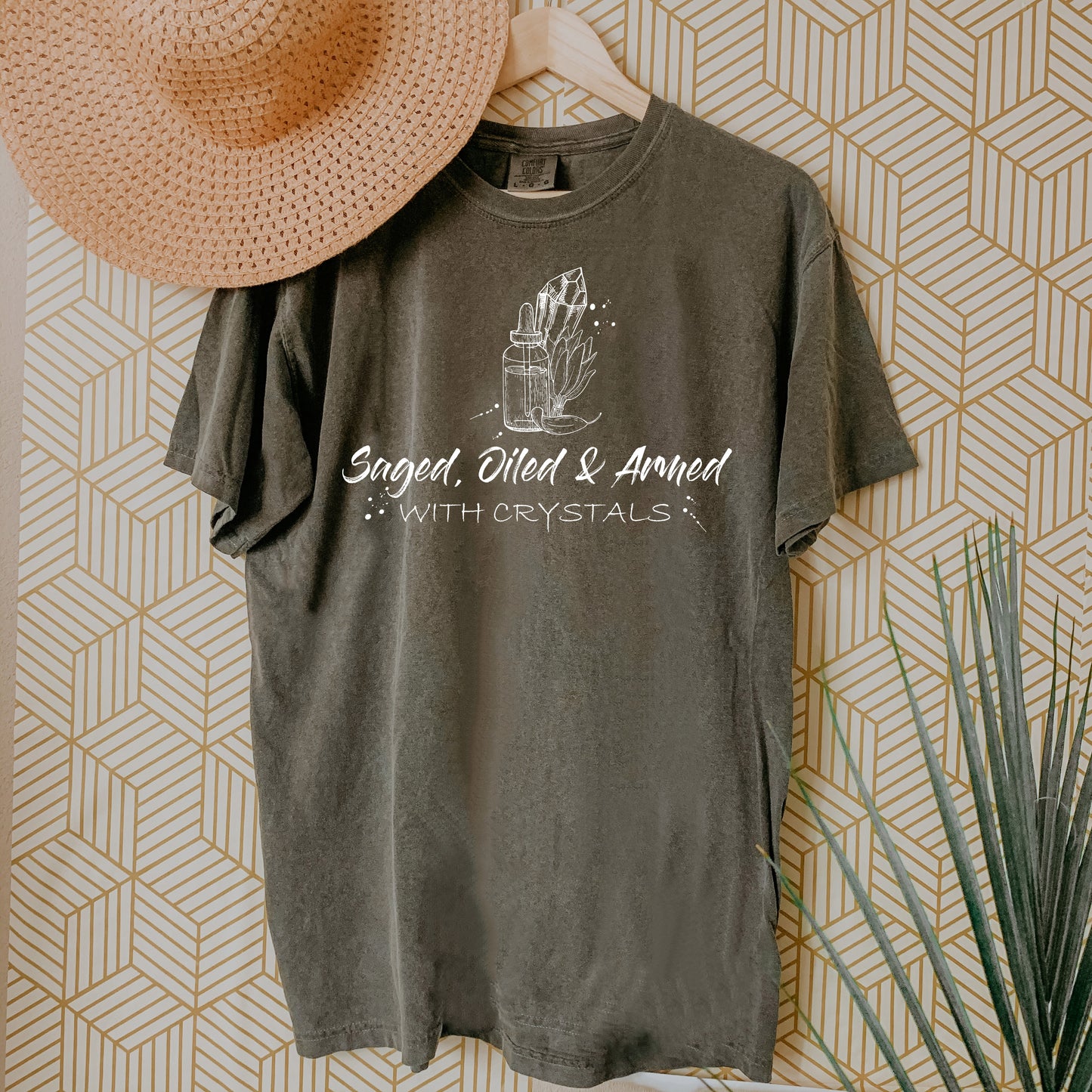 Saged, Oiled & Armed with Crystals Tee - Unisex