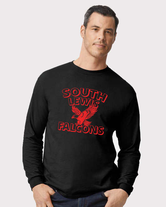 South Lewis Falcons - Gildan Long Sleeve Tee