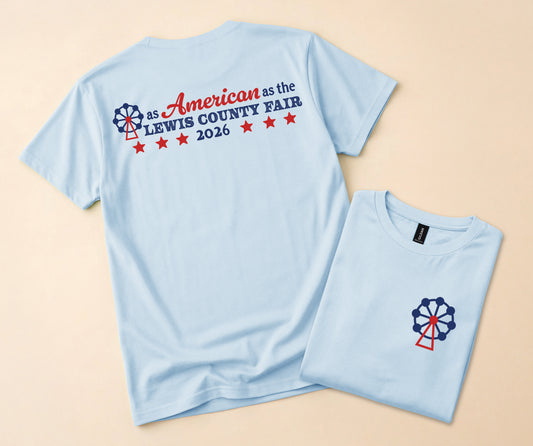 As American As the Lewis County Fair - Gildan Tee - ADULT & YOUTH