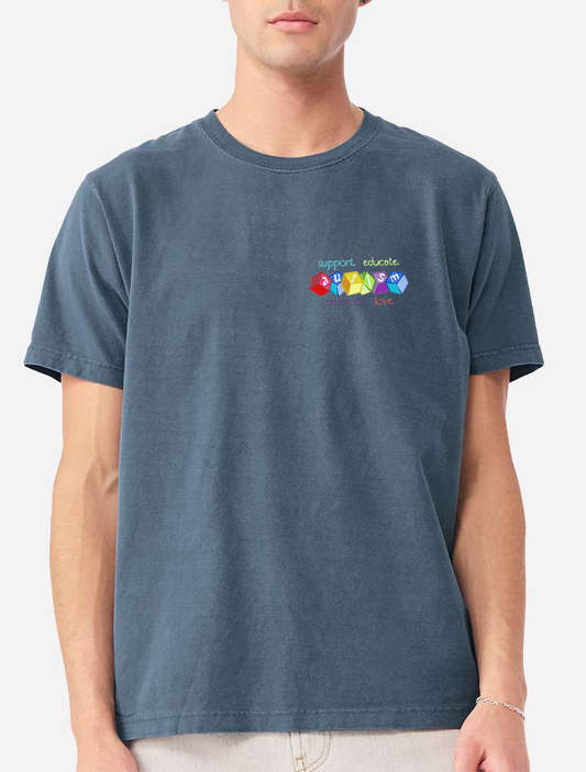 Embroidered Autism Blocks Design - 2026- Bella Canvas Heavyweight Tee