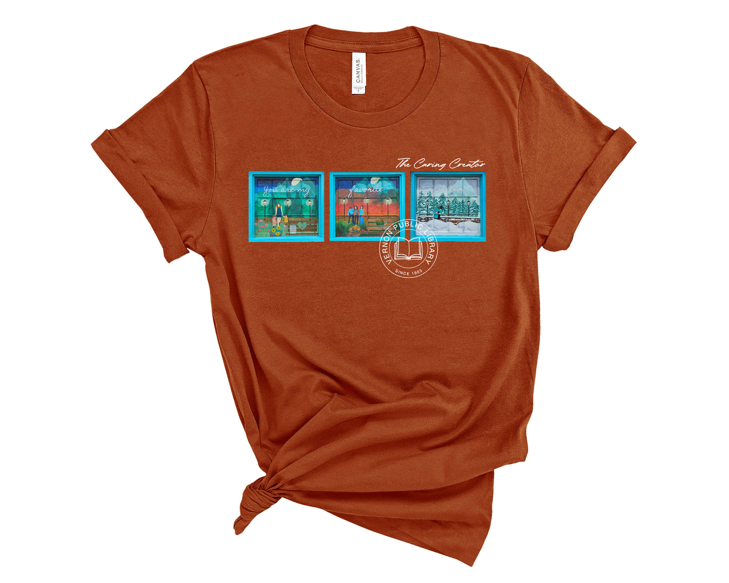 Vernon Library Fundraiser - Carin Kent Artwork - Bella Canvas Tee
