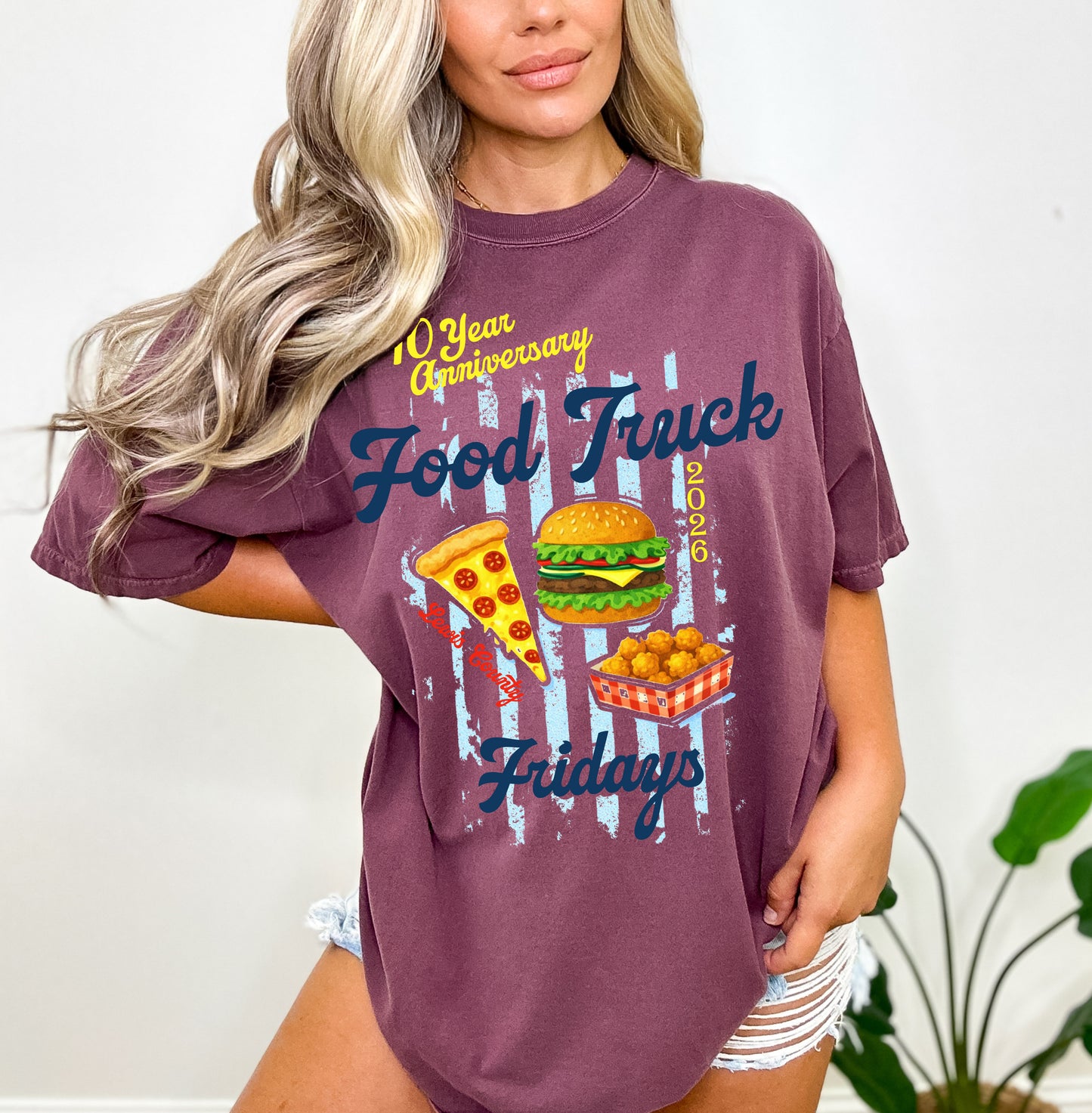 10 Year Anniversary of Lewis County Food Truck Fridays - Comfort Colors Tee