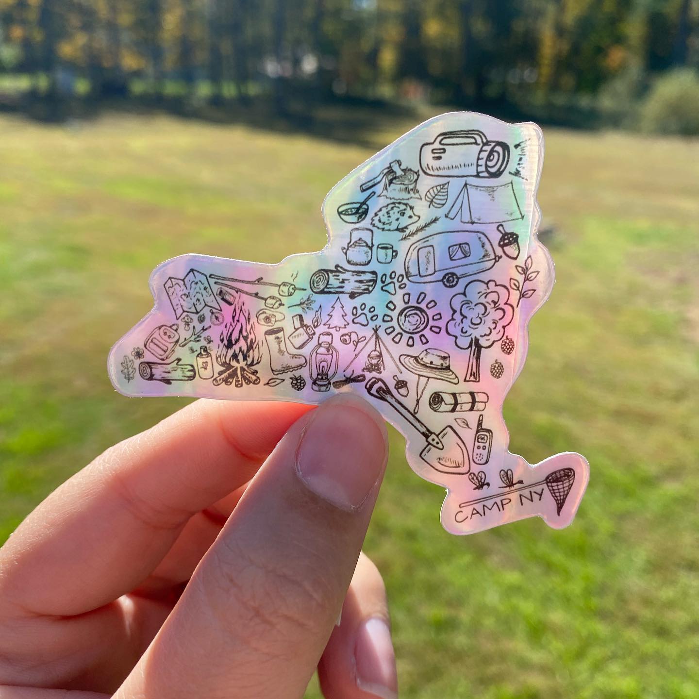 Camp Collection - Camp NY Holographic Sticker – Rags and Rivers