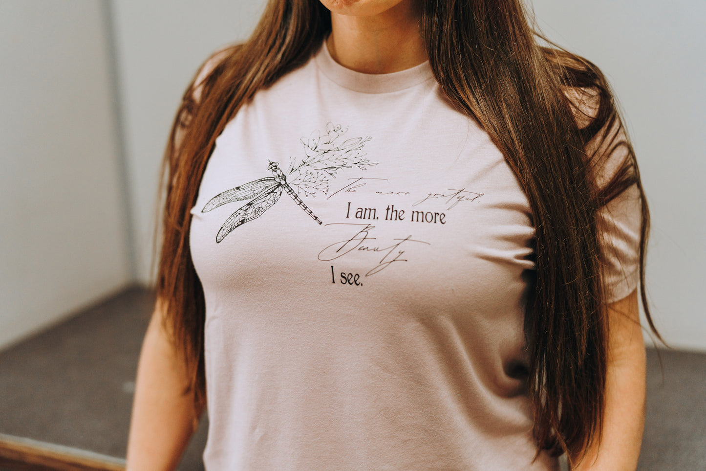 The More Grateful I am, The More Beauty I see - Dragonfly Tee - Unisex & Youth