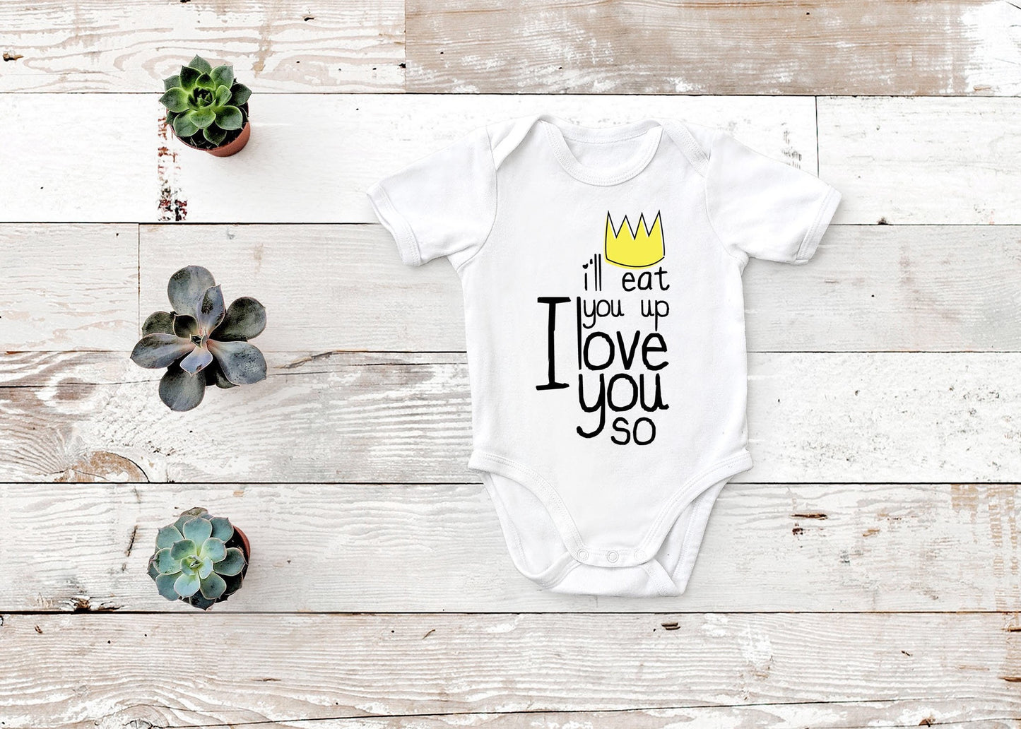 I'll Eat You Up I Love You So Baby One Piece Bodysuit-Where the Wild Things Are