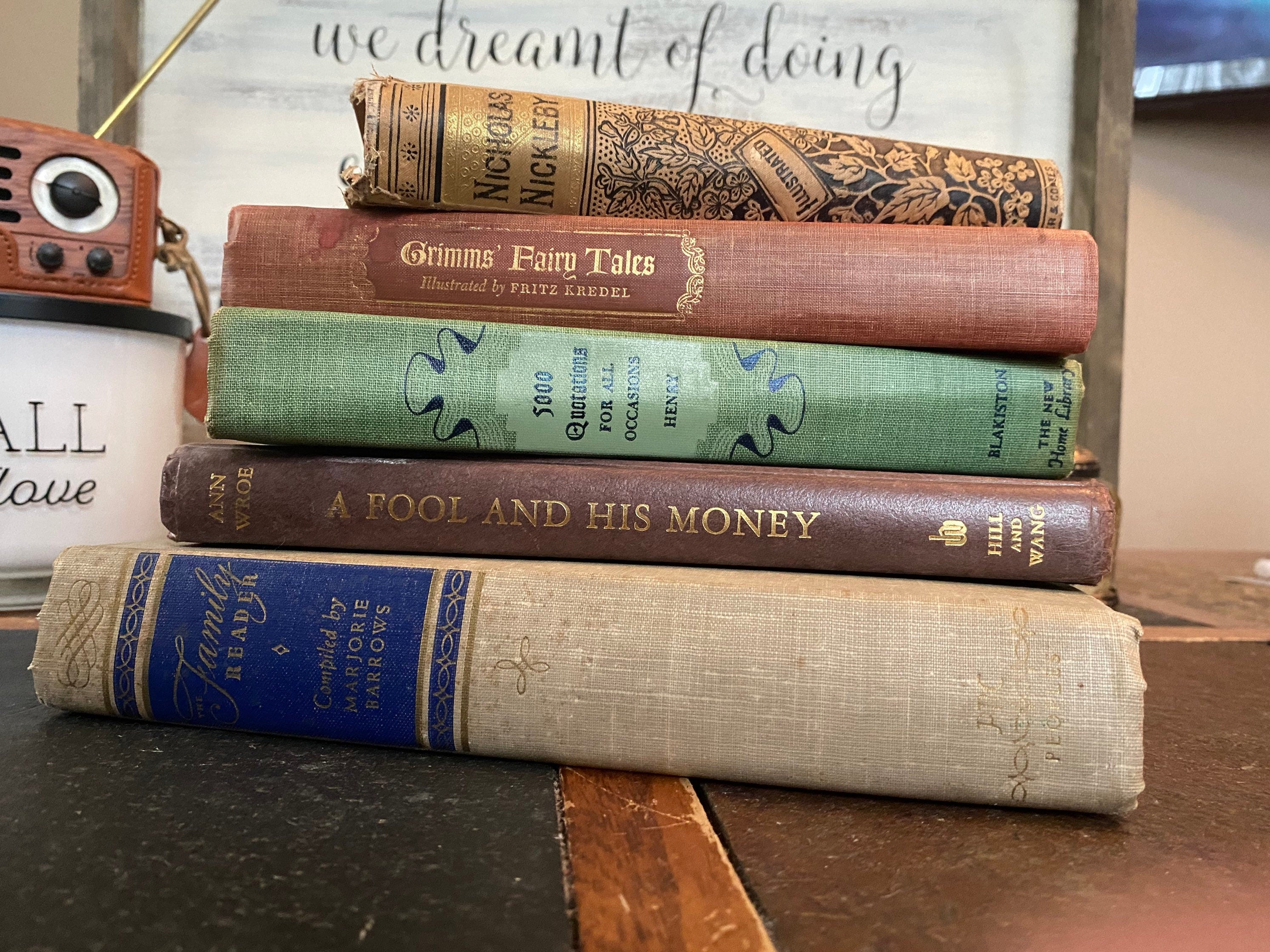 Vintage books selling