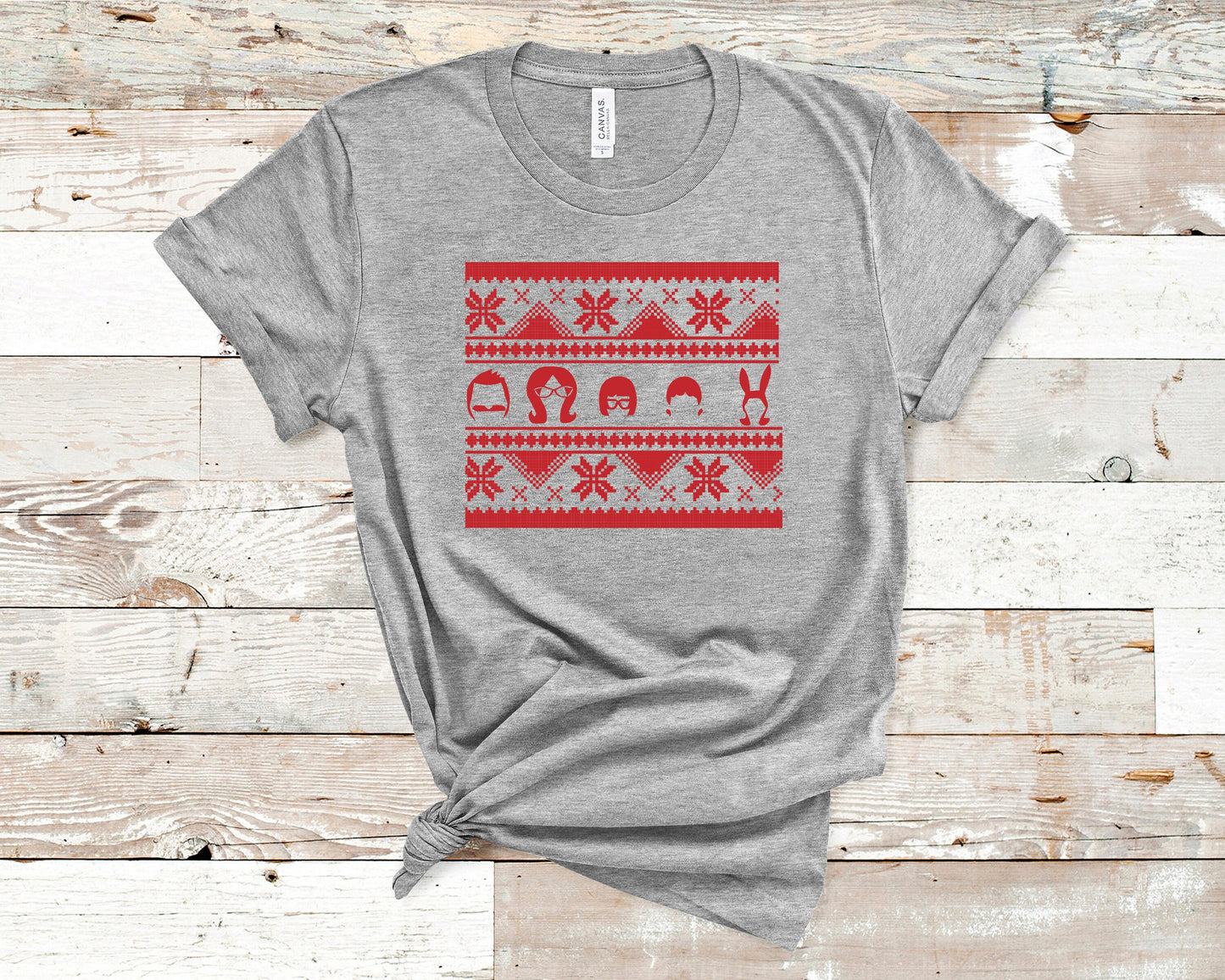 Bobs Burgers Ugly Tee - Ugly "Sweater" Design - Funny Christmas Gift