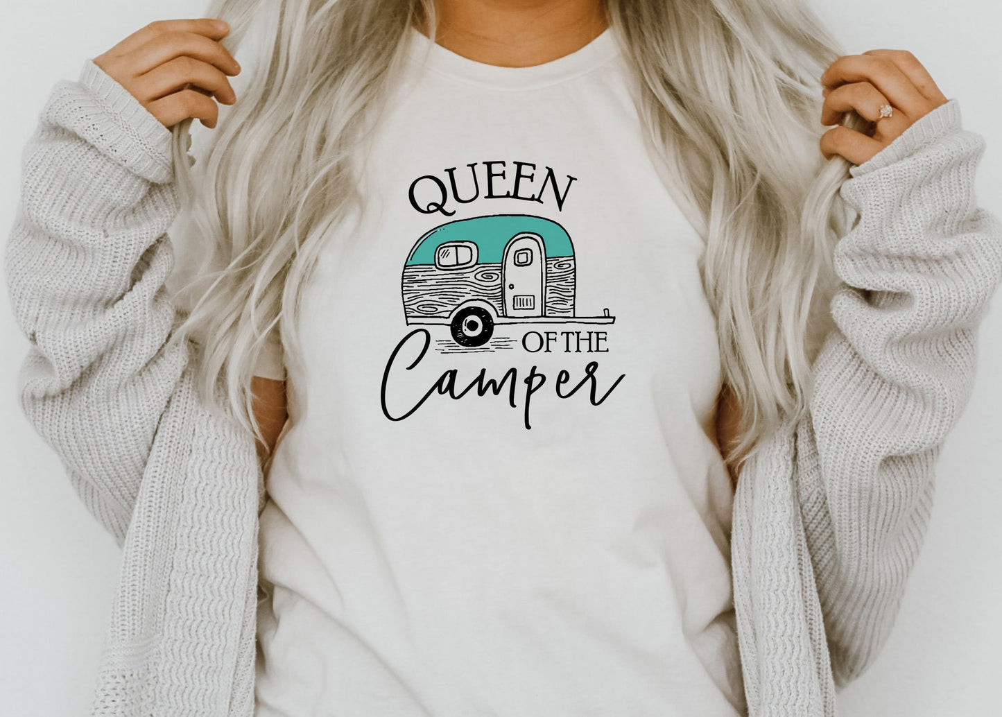 Queen of the Camper - Camp Shirt - Women Shirts with Sayings