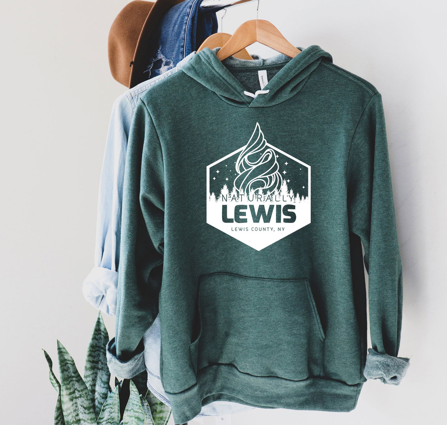 Naturally Lewis Gear - Hooded Sweatshirt on Super Soft Bella Canvas