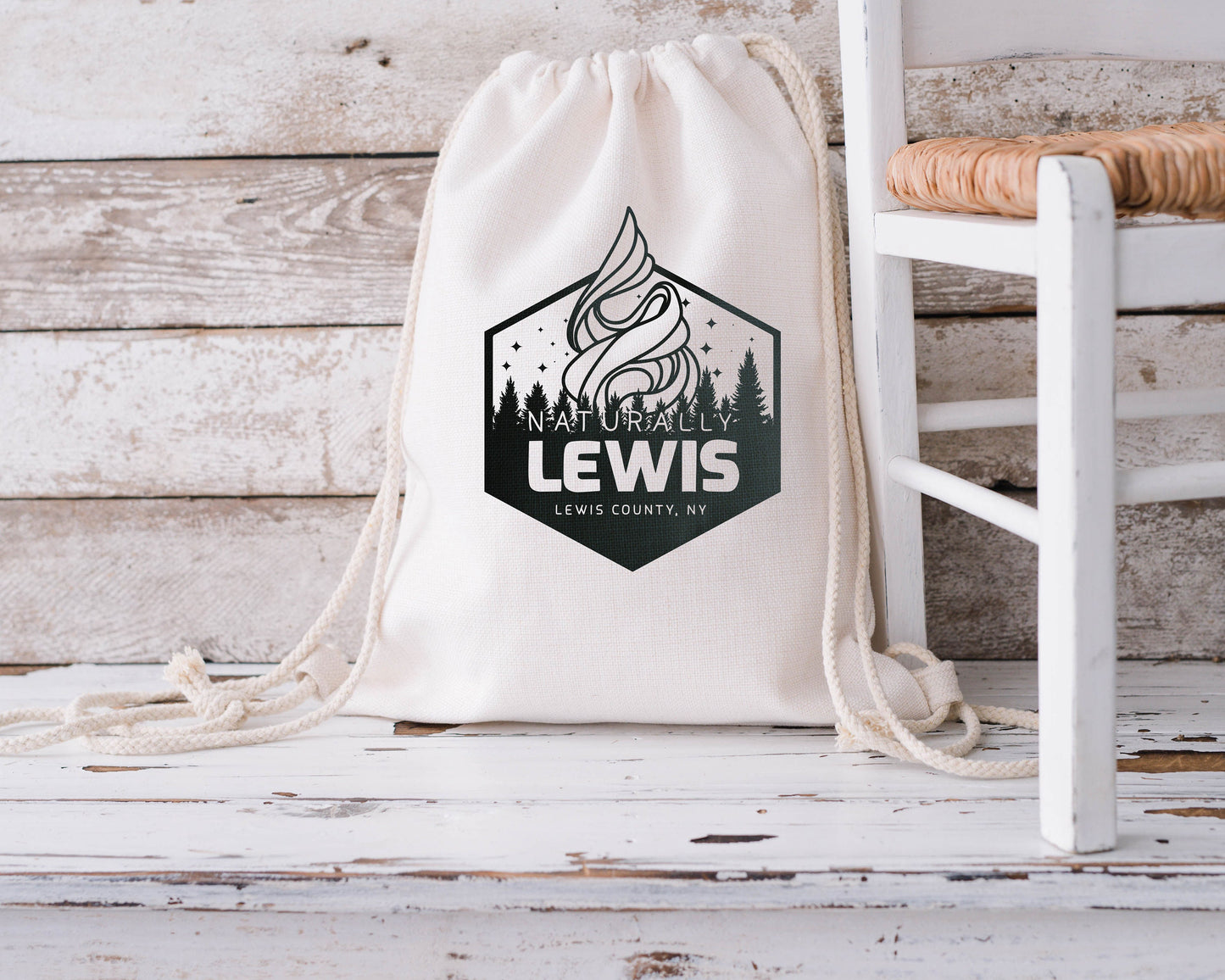 Naturally Lewis Gear - Cotton Drawstring Bag