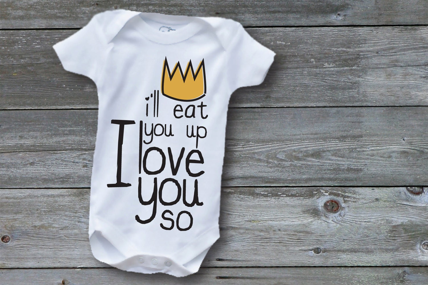 I'll Eat You Up I Love You So Baby One Piece Bodysuit-Where the Wild Things Are