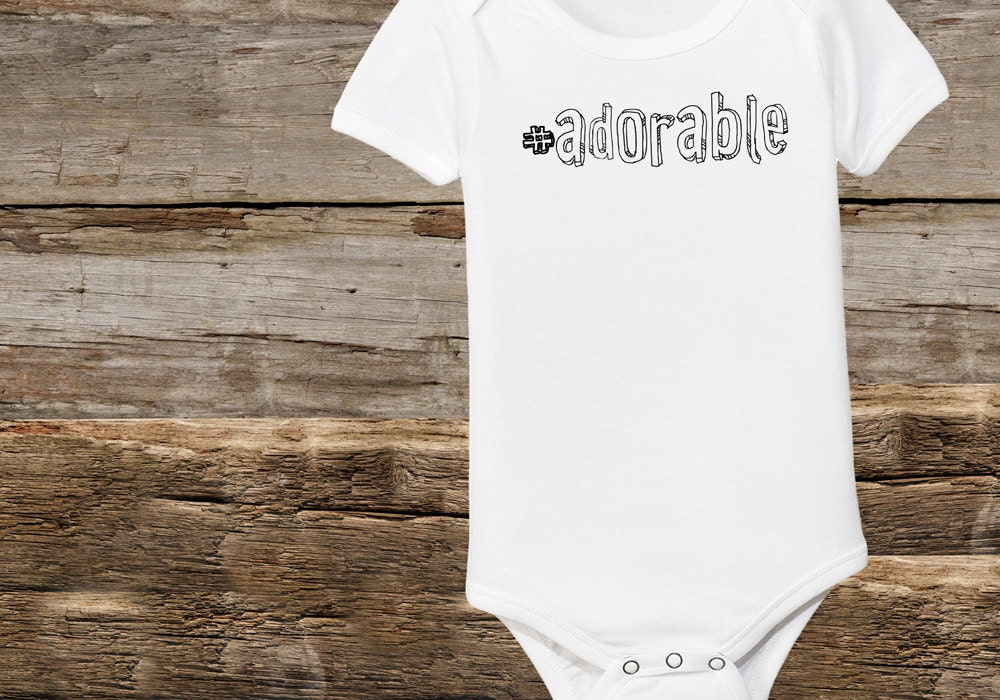 Hashtag Adorable Boysuit - Funny One Piece - Gift for Newborn Babies