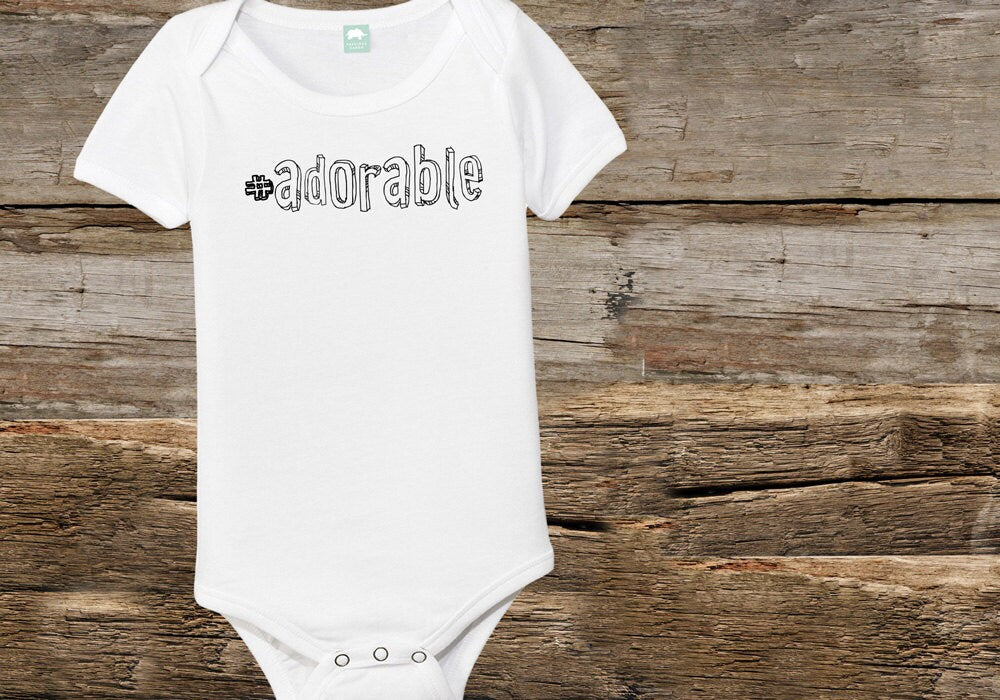 Hashtag Adorable Boysuit - Funny One Piece - Gift for Newborn Babies