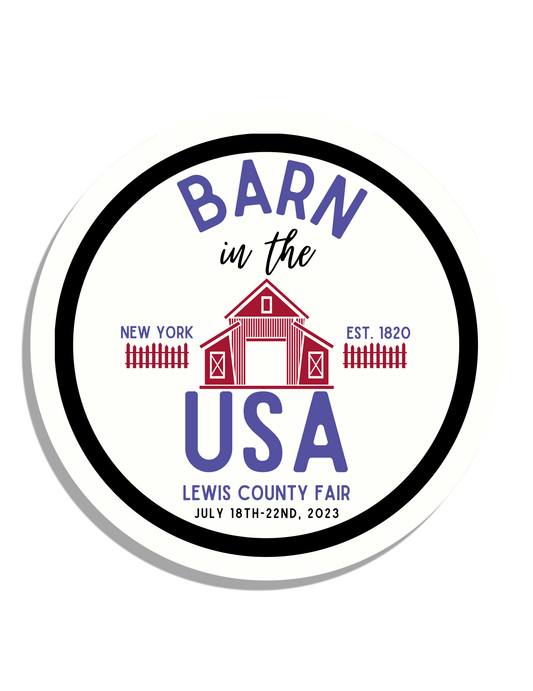 Barn in the USA - 2023 Lewis County Fair Sticker